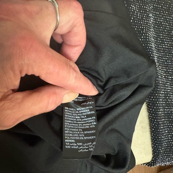 NWT Size 6 Elegant Black Wrap Dress! Beautiful! A glitter stunner! - Picture 5 of 11